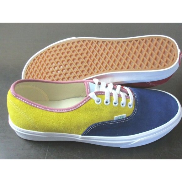 Vans Authentic Men\'s Sunshine Suede Multi Colored Skate shoes Sizes NWT